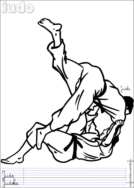 coloriage judo 1